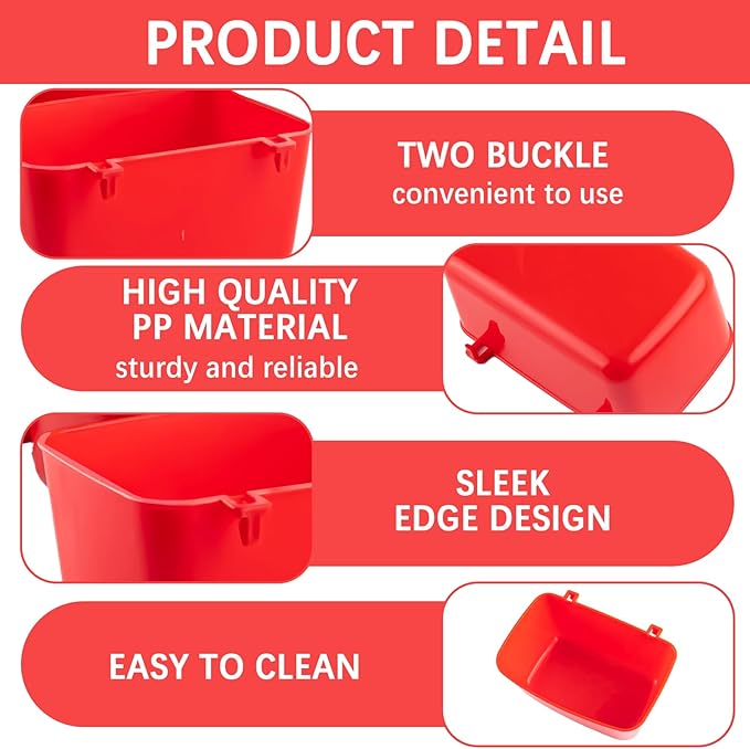 26 PCS Chicken Feeder Cups, 18 OZ Cage Cups for Chickens, Hanging Rabbit Feeder Waterer Cups, Plastic Birds Feeders for Pet Bunny Gamefowl Poultry Parrot