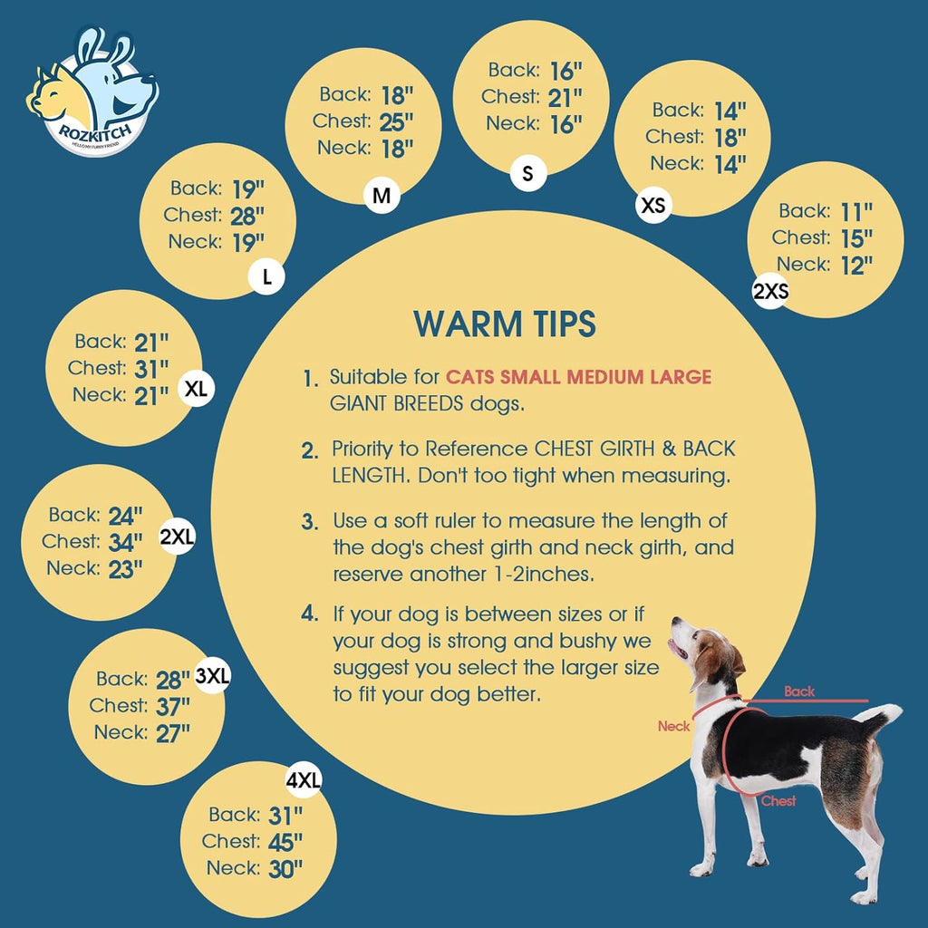 ROZKITCH Dog Winter Coat Soft Dog Fleece Pajamas, Pet Windproof Warm Cold Weather Jacket Vest with Reflective Zipper, Jumpsuit Apparel Outfit Clothes for Medium Dog Dinosaur M