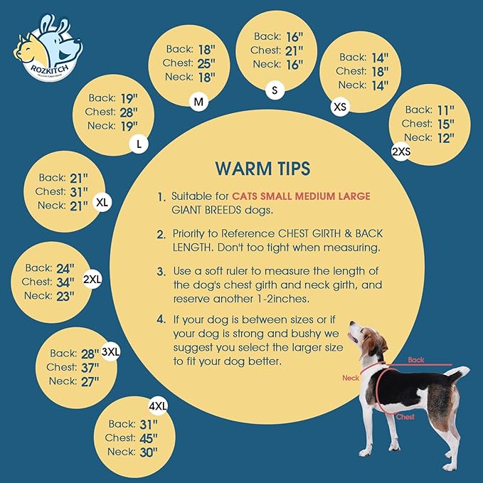 ROZKITCH Shark Dog Pajamas, Pet Windproof Warm Cold Weather Jacket Vest with Luminous Zipper, Jumpsuit Apparel Outfit Clothes for Small Medium Large Dog Shark M