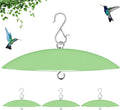 13" Bird Feeder Rain Guard, Hummingbird Feeder Shade Dome Cover, Hanging Baffle for Bird Feeder Pole (Light Green), 4 Pack