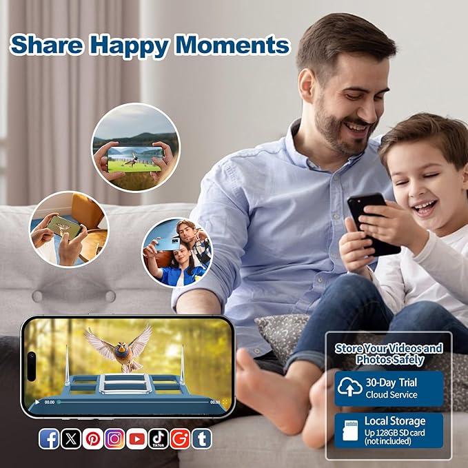 Bird Feeder with Camera,Smart Birdwatching Camera with Solar Powered,AI Identify Species,Instant Notifications,FHD Live View,Auto Record Video in Backyard,Ideal Gifts for Family and Bird Lovers