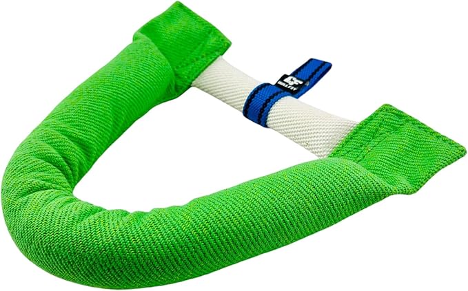 Bull Fit Horseshoe Dog Bite Tug Toy - Tug of War Dog Toy for 2 Dogs to Play - Made of Durable & Tear-Resistant French Linen - Safe, Wide & Comfortable Grip - Ideal for Medium to Large Breed Training