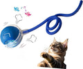 Interactive Cat Toy for Indoor Cats - 3rd Generation Agility Mobile Ball with Elastic Rope Tail, Motion Activated Automatic Toy for Bored Kittens and Adult Cats (Bule)