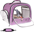 halinfer Bird Travel Carrier Cage for Large Size Parrot, Portable Bag with Metal Tray and Grid to Carry and Transport Medium and Large Birds Like African Grey, Long Tail Cockatiel and Parrot