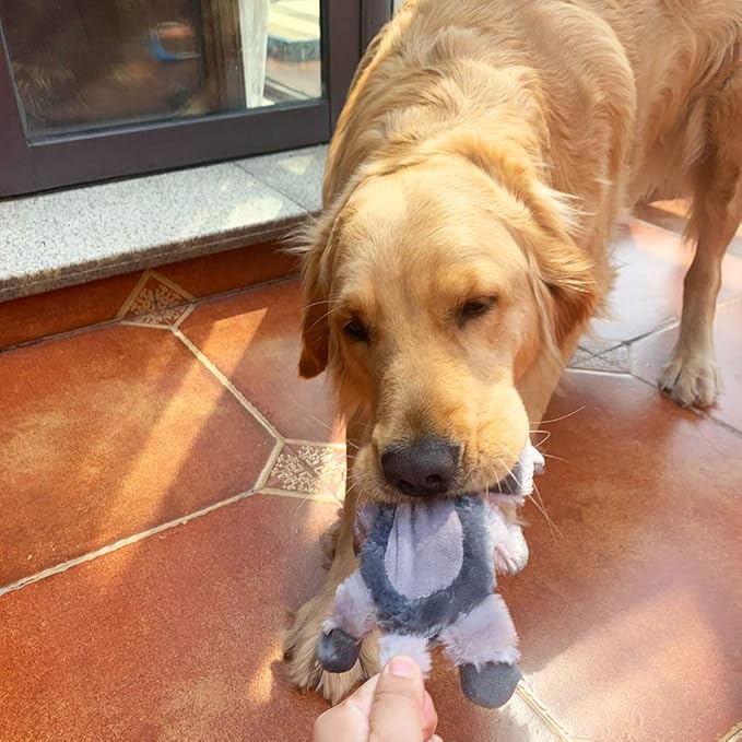 Jalousie Extra-Large Dog Squeaky Toy Interactive Rope Plush Toy for Small Medium Large Breeds Durable Dog Chew Toy (Otter)