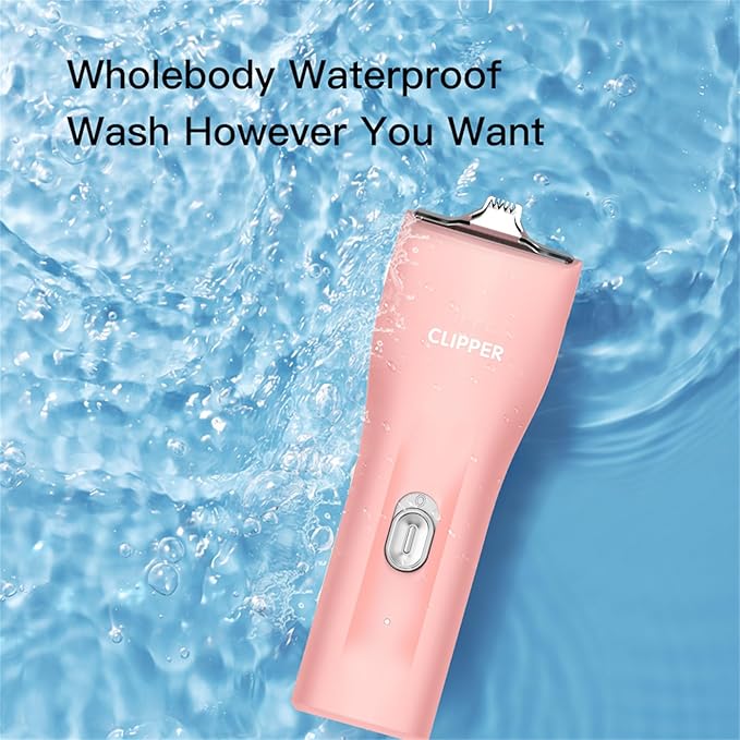 2 in 1 Prowerful Home Professional Dog Grooming Kit Clipper Low Noise USB Rechargeable Gifts for Dog Cat Pink,MTS006