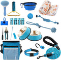 PupLuxe Puppy Starter Kit Blue 22 Piece Kit Great for Dog Training New Dog Bundle