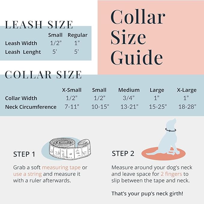 Lucky Love Dog - Adjustable Dog Collar with Easy Click Buckle for Small to Large Ones, Durable, & Comfortable for Male & Female Dogs, Pet Collar for Puppies & Adult Dogs - Clara, Large