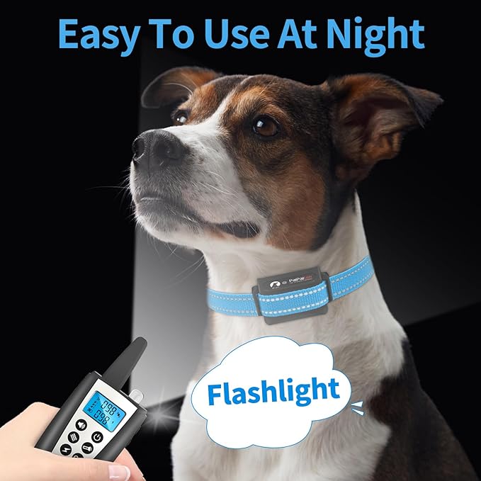 PaiPaitek Dog Bark Collar with Remote 3300ft Range - Automatic Bark Activated Shock Collar for Small Medium Large Dog with 5 Adjustable Sensitivity & Waterproof