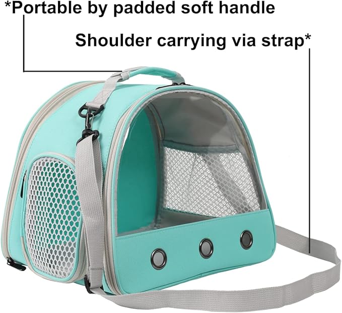 Bearded Dragon Carrier,Lizards Travel Bag, Small Animal Travel Carrier for Hedgehog Rat Parrot Bird, Portable Guinea Pig Travel Carrier for 2
