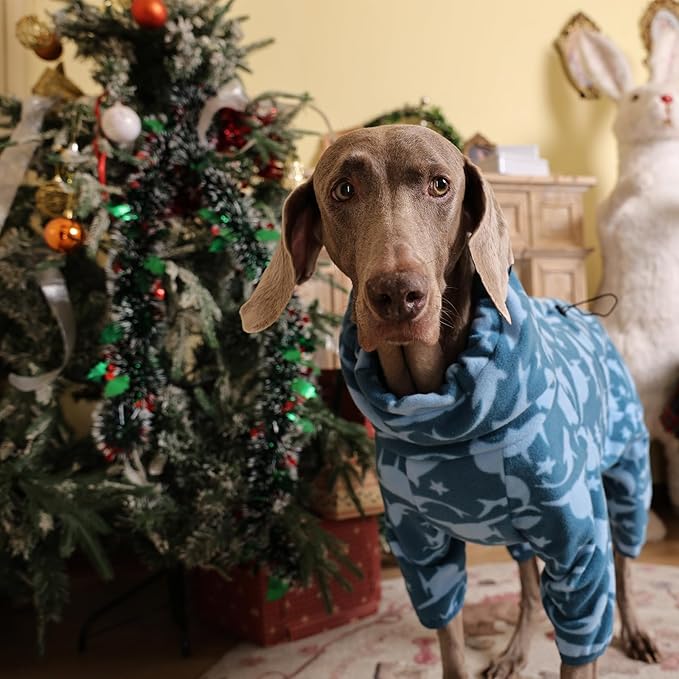 ROZKITCH Pajamas for Dogs Large, Pet Windproof Warm Cold Weather Jacket Vest with Luminous Zipper, Jumpsuit Apparel Outfit Clothes for Large Giant Dog Shark 3XL