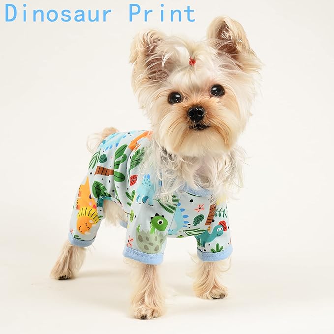 Dog Clothes for Small Dogs Boy Girl, Dog Pajamas Tiny Chihuahua Yorkie Spring Summer Shirt, Cute Puppy Outfit Pjs Jumpsuit Cat Onesie Apparel Pet Clothes