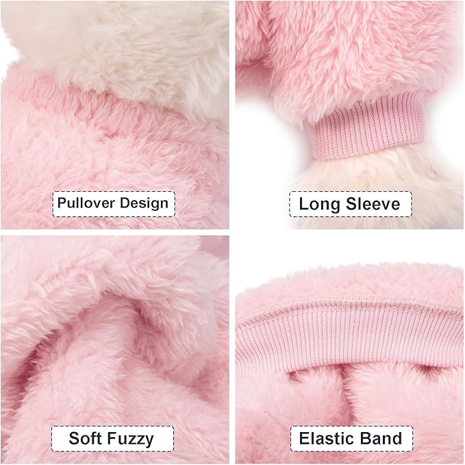 Dog Sweater, 3 Pack Dog Sweaters for Small Dogs, Dog Clothes for Small Dogs Girl Boy, Ultra Soft and Warm Puppy Sweater Dog Coat for Winter Christmas (Medium, Lt Pink+Lt Green+Lt Yellow)