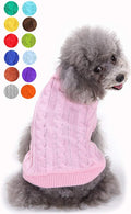 Dog Sweater, Warm & Comfortable Winter Classic Turtleneck Pet Sweater, Large, Pink