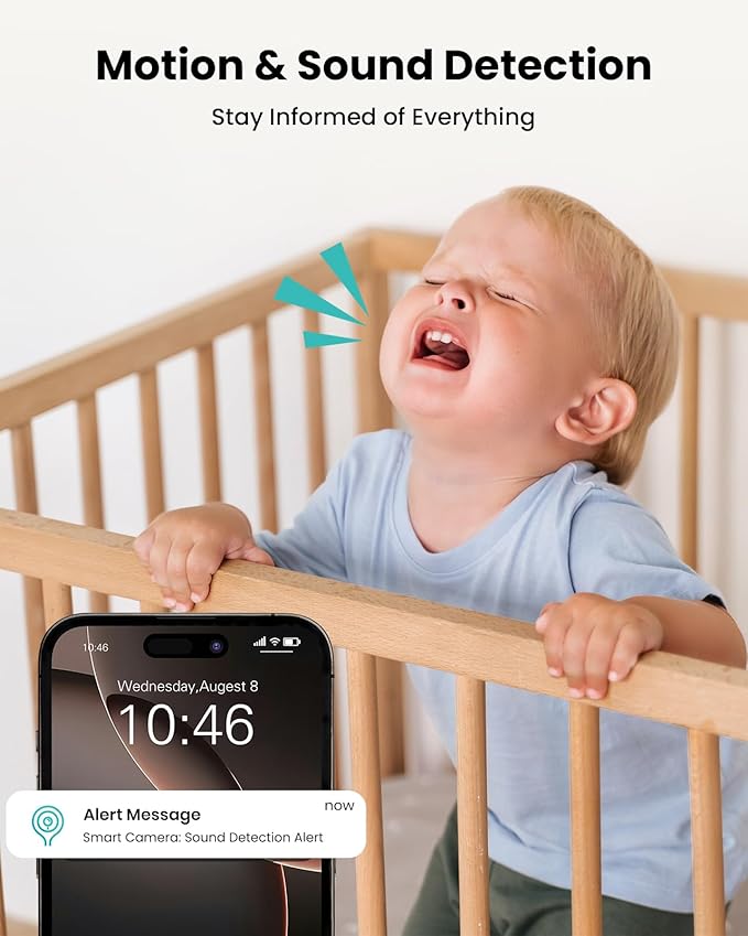 3K Indoor Security Camera, 360° Pan/Tilt WiFi Camera for Home Security, 2.4/5GHz Pet/Dog/Baby Camera with Phone app,Night Vision, Two-Way Audio, 24/7,SD/Cloud Storage,Compatible with Alexa