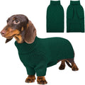 KOESON Dog Sweaters, Warm Medium Dog Sweater Girl and Boy, Turtleneck Christmas Sweaters for Medium Size Dogs, Easy On Pet Xmas Sweaters with Sleeves for Beagle, Dachshund, Boston Terrier, Green, M