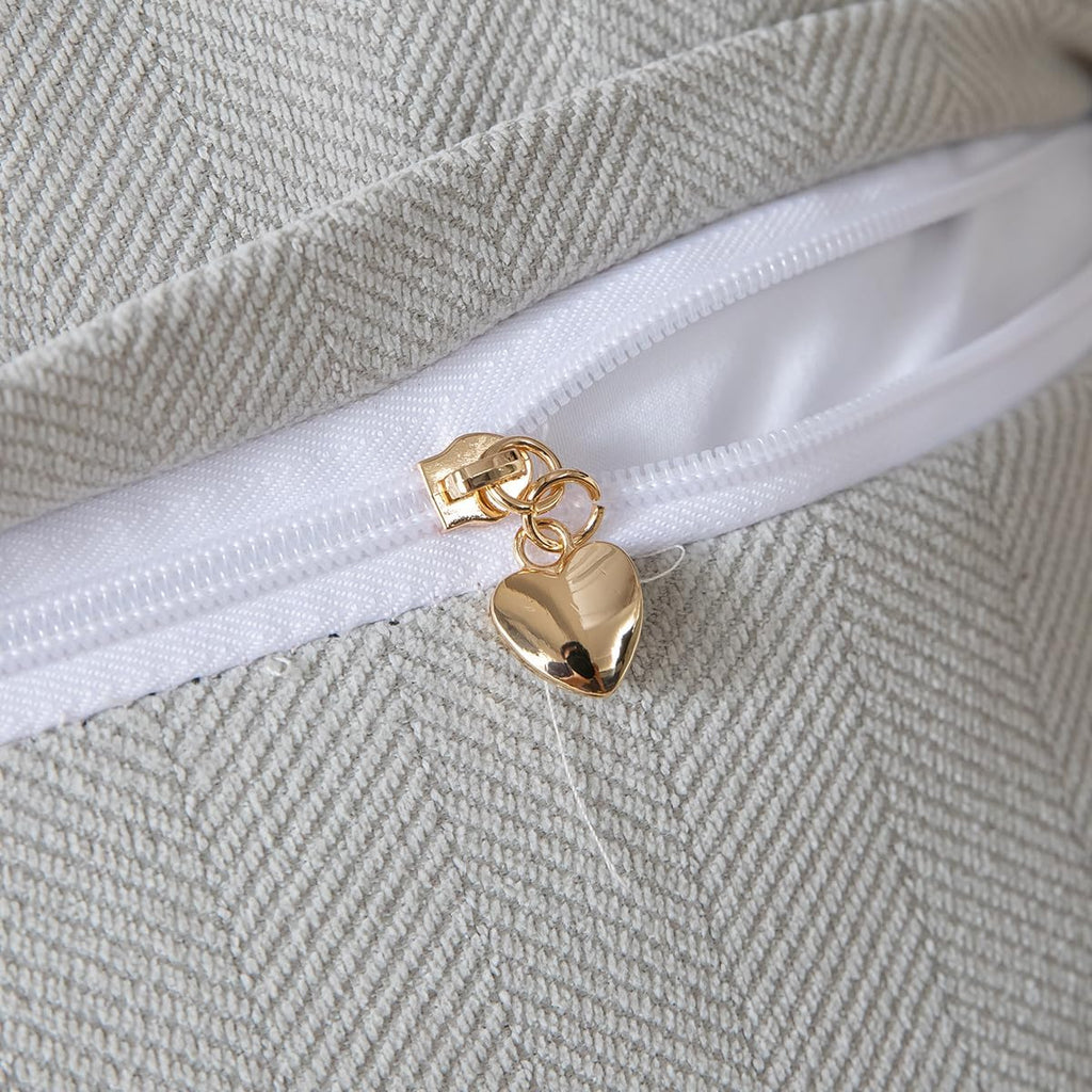 Set of 2 Decorative Fringe Throw Pillow Covers Chenille Pillow Covers Elegant Design Pillowcase Soft Tassels Cushion Cover for Couch Bed Home Decor,24×24 Inch,Light Gray