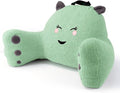 Reading Pillow for Sitting in Bed Couch Teens/Adult, Back Rest Pillow for Sitting Up in Bed with Shredded Memory Foam, Includes Arms and Washable Cover (Green)