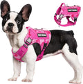 Tactical Dog Harness Small Sized Dog,No Pull Military Dog Vest with Easy Control Handle&Molle,Adjustable Heavy Duty Pet Harness for Hiking Training,Reflective for Night Walking Camo Pink S