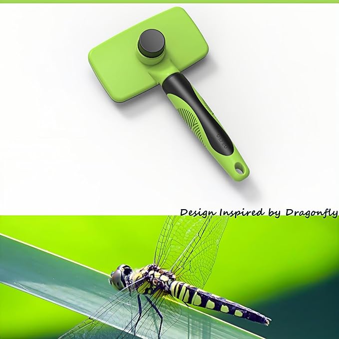 Self Cleaning Slicker Brush for Dogs& Cats, Skin Friendly Grooming Brush for Shedding Long&Short Haired Dogs& Cats, Deshedding Pet Supplies Accessories, Purple