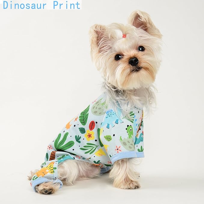 Dog Clothes for Small Dogs Boy Girl, Dog Pajamas Tiny Chihuahua Yorkie Spring Summer Shirt, Cute Puppy Outfit Pjs Jumpsuit Cat Onesie Apparel Pet Clothes