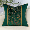 Yangest Green Twigs Throw Pillow Cover Velvet Branches Velvet Cushion Case Neutral Pillowcase for Sofa Couch Bedroom Living Room Home Decor,20x20 Inch