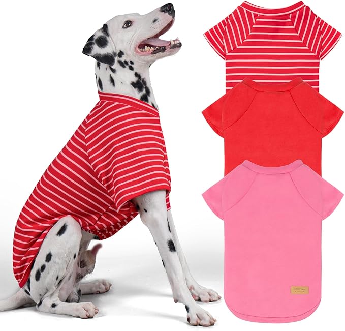 KYEESE 3Pack Dog Sweater Soft Pets Sweaters Lightweight Pet Coat Comfy Dog Sweaters for Large Dogs Dogs Sweatshirt with Sleeves Stretchy Pet Fleece Sweater Pullover Pets Clothes for Cold Weather