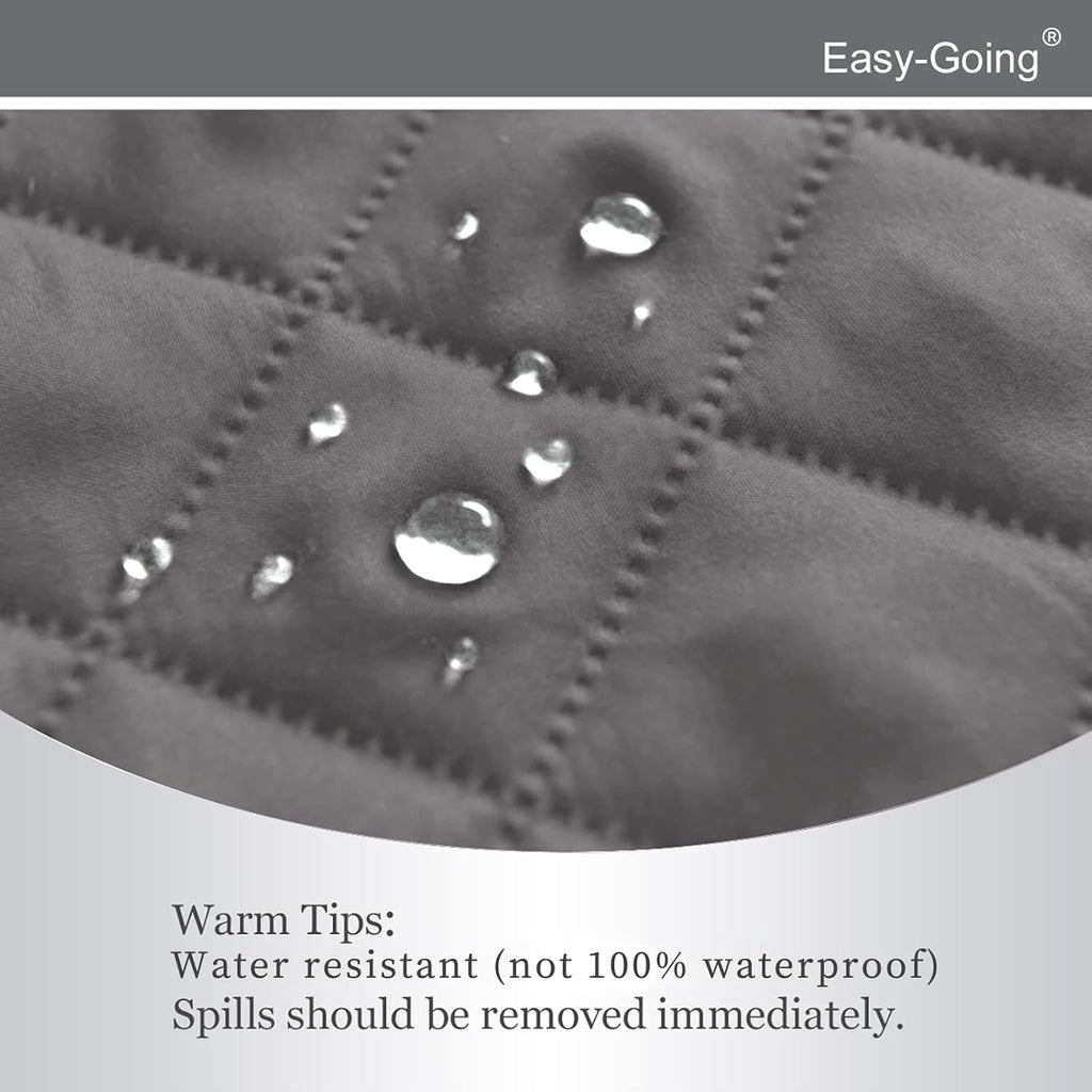 Easy-Going Recliner Chair Slipcover Reversible Sofa Cover Water Resistant Couch Cover Furniture Protector with Elastic Straps for Pets Dog (Recliner 22 inch, Gray/Gray)