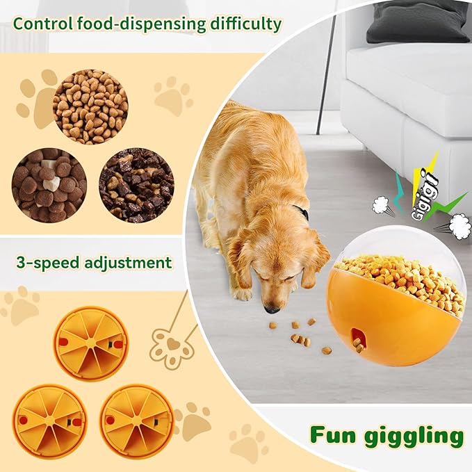 Treat Dispensing Dog Toys - Puzzle & Slow Feeder Ball for Large, Medium & Small Dogs, Mentally Stimulating Enrichment Toys