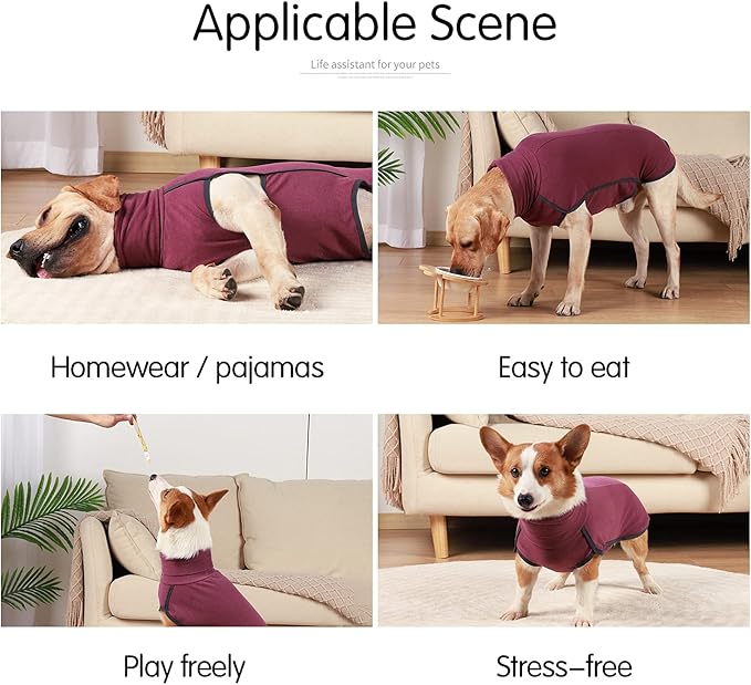Dog Sweater Pullover Cold Weather Vest for Dogs Dog Sweatshirt & Jacket for Indoor and Outdoor Use (XXX-Large, Wine red)
