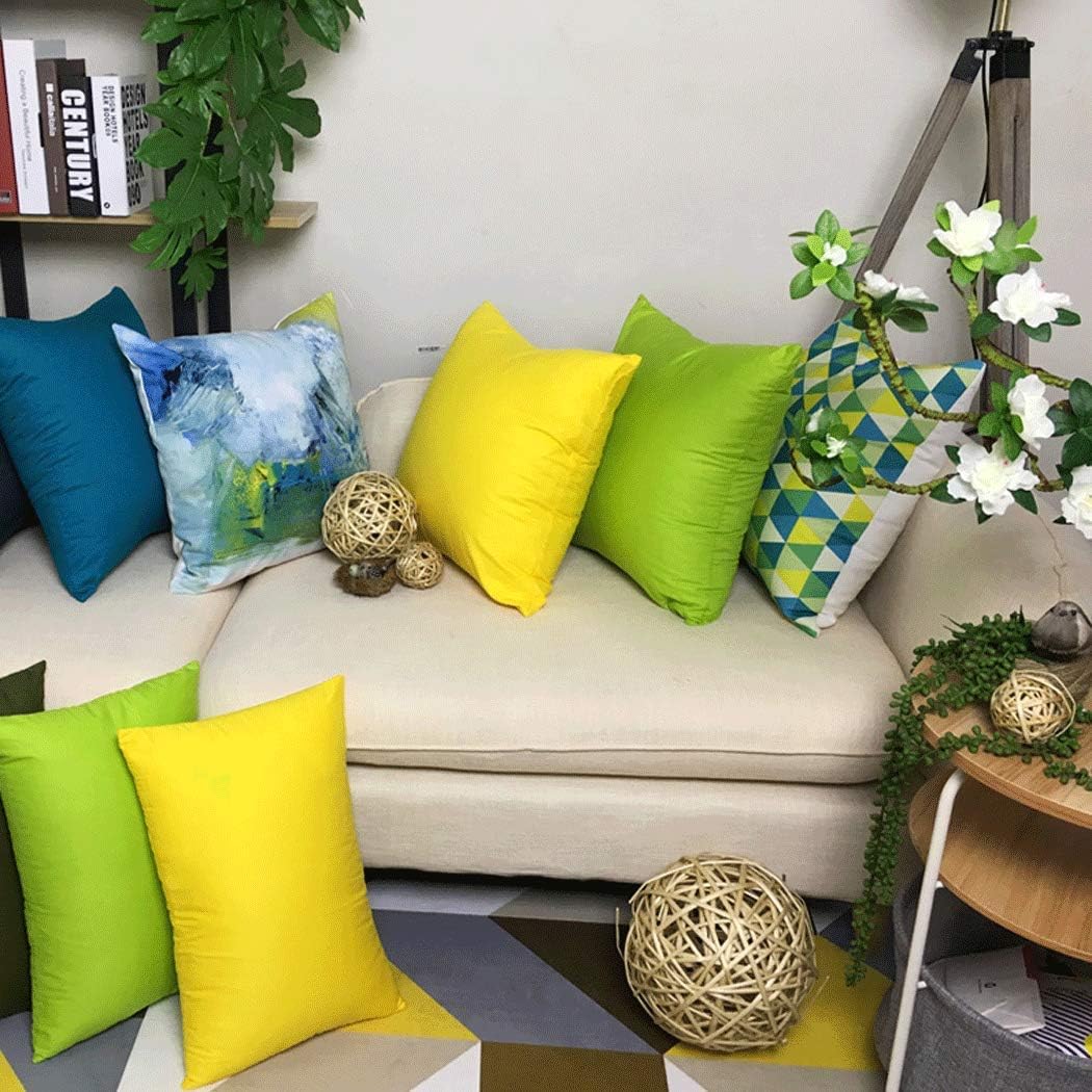 4-Pack 100% Cotton Comfortable Solid Decorative Throw Pillow Case,Thmyo Square Cushion Cover Pillowcase Sublimation Blank Pillow Covers DIY Throw Pillowcase for Couch(22x22 inch/ 55x55cm,Light Green)