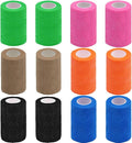 12 Pack Self Adhesive Bandage Wrap,3" X 5 Yards Elastic Cohesive Bandage for Sports,Wrist,Ankle,Vet Wrap,Grip Tape