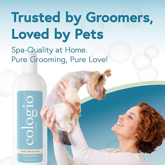 Dog Shampoo with Manuka Honey – Odor Eliminator & Itch Easing for Dry, Sensitive Skin – Gentle & Moisturizing Groomer-Developed Formula – Paraben-Free, Made in USA - 16 oz