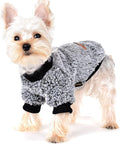 Dog Sweaters for Small Dogs Girl Male Dog, Sweater, Soft Fleece Pet Winter Clothes Boy Girl, Fuzzy Sweatshirts Flannel Jacket Puppy Coat(M, Black)