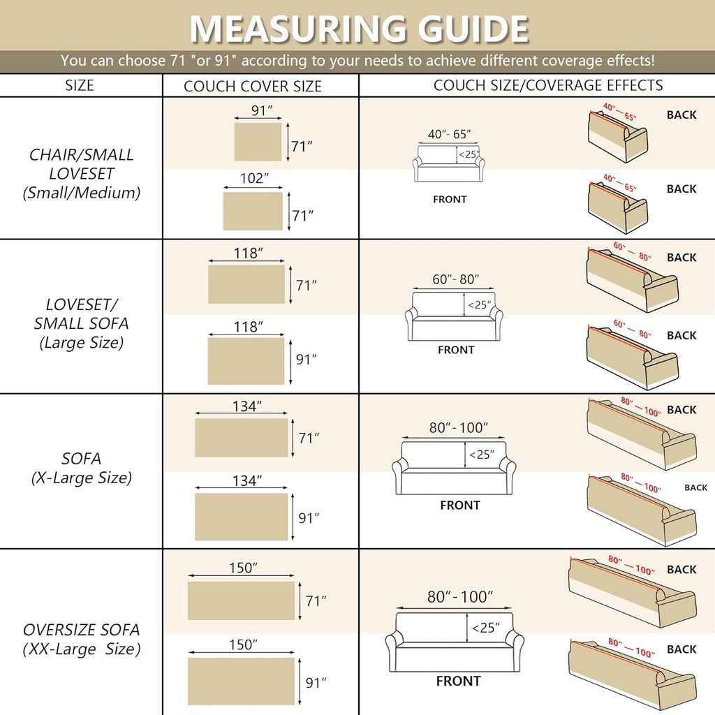 MYSKY HOME Chair Couch Covers - Sectional Couch Covers for Pet, Non Slip Soft Couch Cover, Washable Furniture Protector with Tassel Sofa Throws, Living Room, 71"x91", White