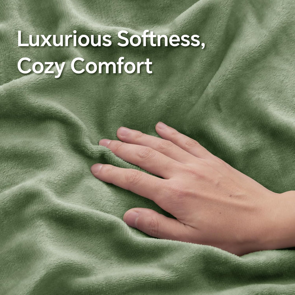 BEDELITE Body Pillow Cover with Zipper Closure, Super Soft and Cozy Fuzzy Fleece Body Pillow Case Cover 20 x 54 Inches, Sage Green