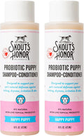 Skout's Honor Probiotic Dog Shampoo & Conditioner with Avocado Oil & Omega-3s, 97% Natural, Paraben & Sulfate-Free, Cruelty-Free, 16oz, Happy Puppy, 2-Pack