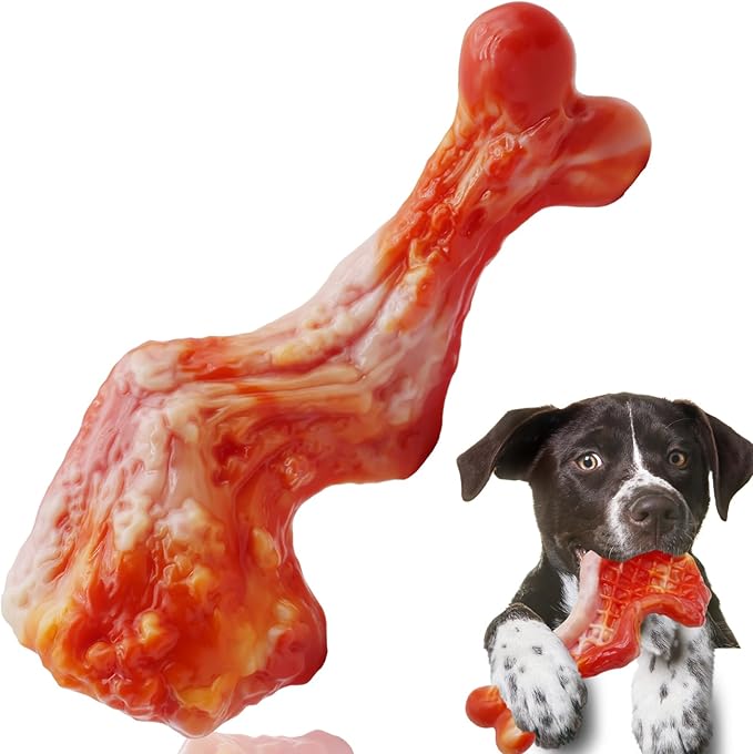 Magicorange Dog Chew Toys for Aggressive Chewers, Nylon Durable Dog Toys, Bacon Flavored Tough Chew Toys (1 Pack)