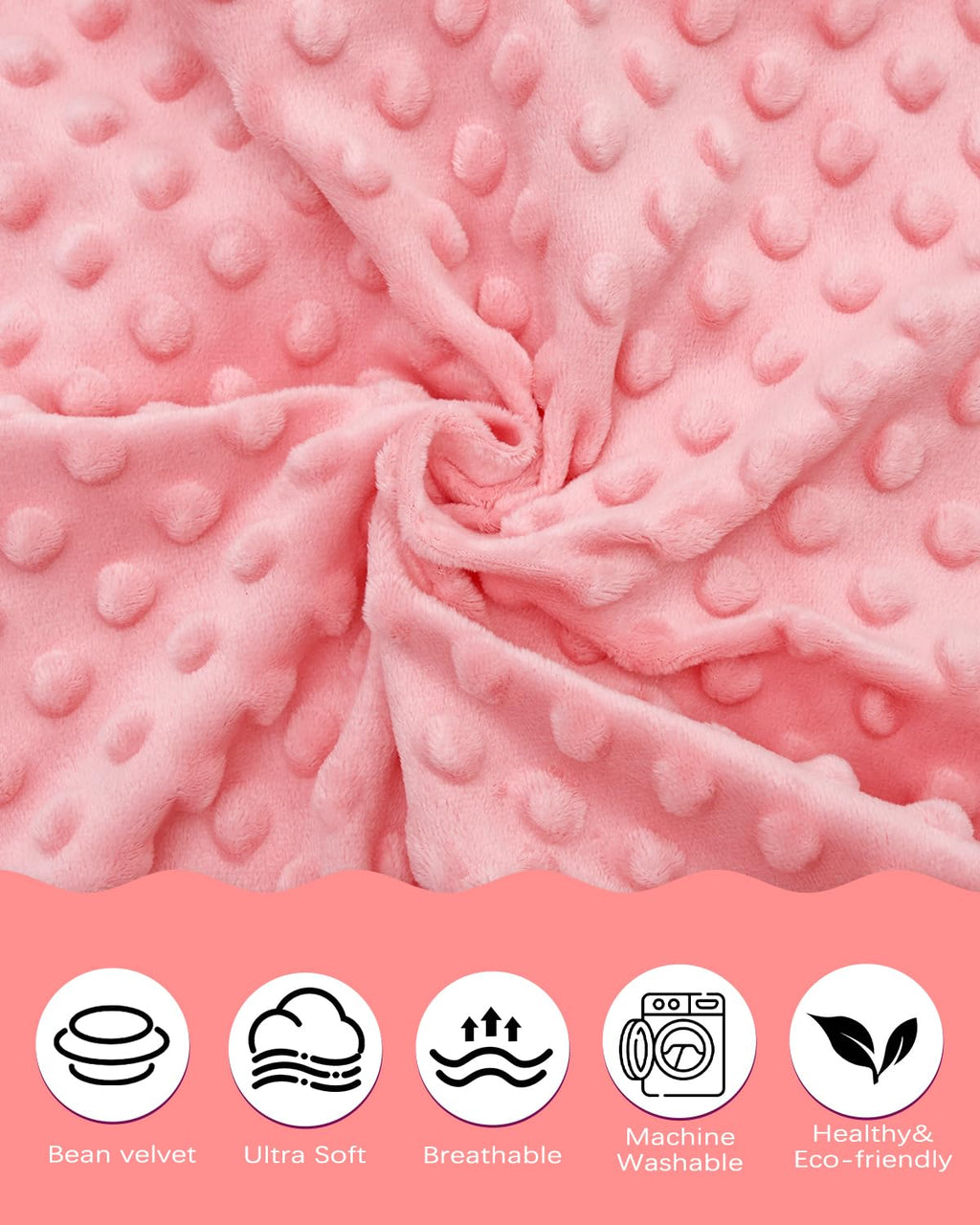 ALVABABY Toddler Pillowcase Kids Pillow Cover Bean Velvet Soft Warm 2 Pack Fit 13"x 18" or 12"x16" Envelope for Girl Boy Sleepy Travel Pink 2TPD01A