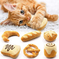 Bread Catnip Toys, Cat Toy for Indoor Interactive Toys, Kitten Chew Bite Kick Toy Baguette Croissant Pretzel Toast Bun Cinnamon Roll Plush Catmint Pet Birthday Presents 6 Pack