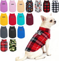 BEAUTYZOO Dog Fleece Vest Sweater Winter Jacket for Small and Medium Dogs with D-Ring Leash Cold Weather Coat Hoodie for XS S M Dogs Boy or Girls, Red Buffalo XS
