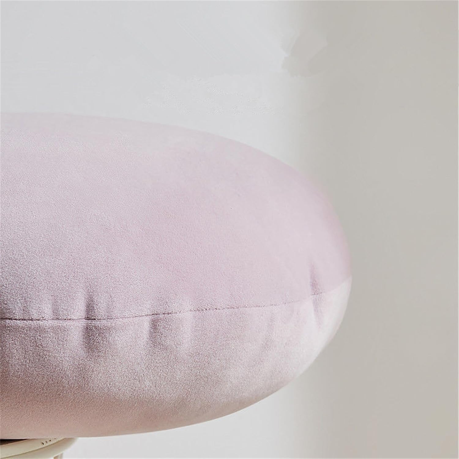 MOJUN Round Throw Pillow, 20" Cute Soft Round Seating Cushions Pillow Meditation Pillow Home Decorative Floor Pillows Cushions for Couch Sofa Car Living Room Bed, Light Pink
