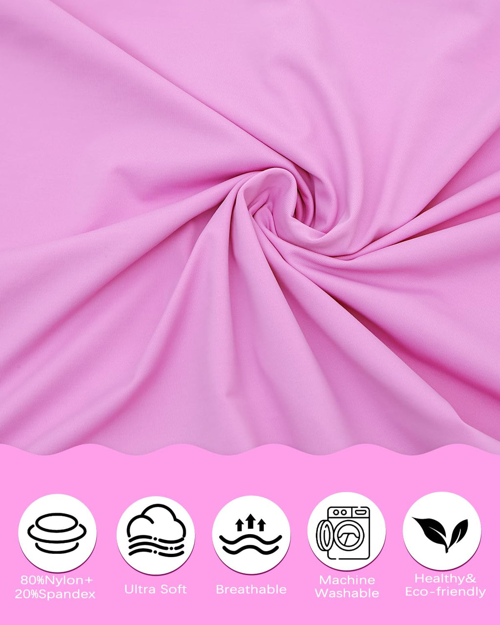 ALVABABY Toddler Pillowcase Stretchy Nylon&Spandex Soft Kids Pillow Cover 2 Pack Fit 13"x 18" or 12"x16" Envelope for Girl Boy Sleepy Travel Pink 2TPN01A