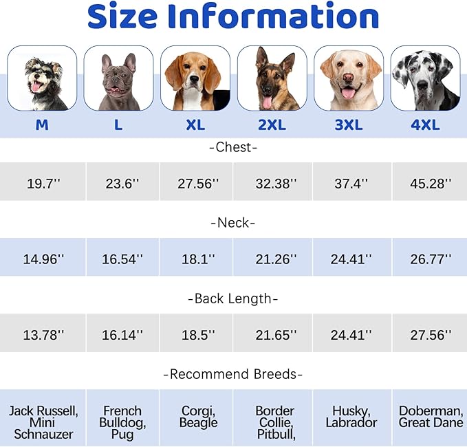 IECOii Large Dog Hoodie,Large Dog Sweater with Hood,Breathable Hooded Sweatshirt for Dogs,Pet Sweatshirt Outfit for Dogs Boy and Girl, Dachshund,French Bulldog Hooded Clothes,Blue,L(No Fleece Lined)