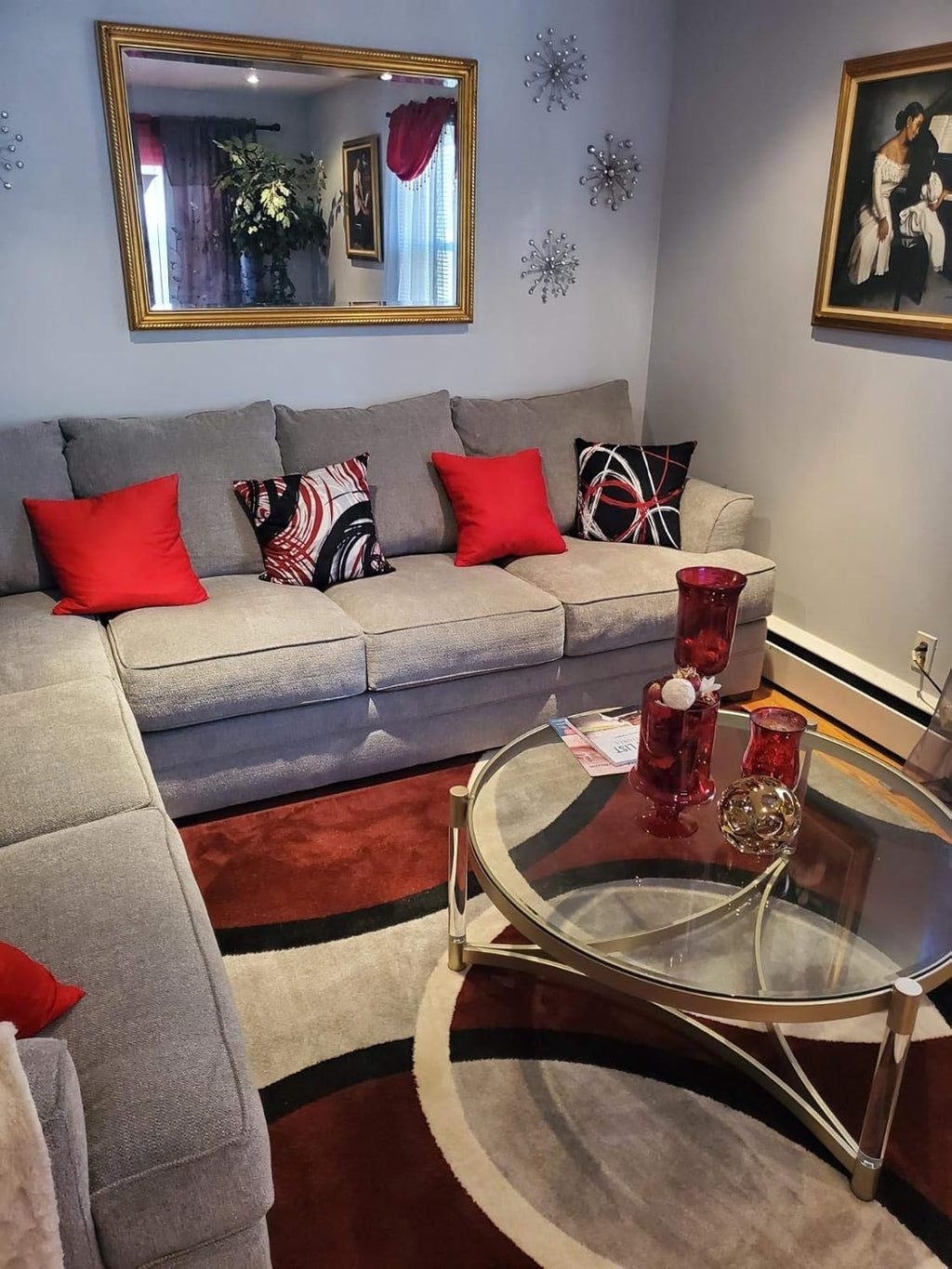 Thmyo 4-Pack 100% Cotton Comfortable Solid Decorative Throw Pillow Cases Square Cushion Cover Pillowcases Sublimation Blank Christmas DIY Throw Pillow Covers for Sofa Bed Car(18x18 inch/ 45x45cm,Red)