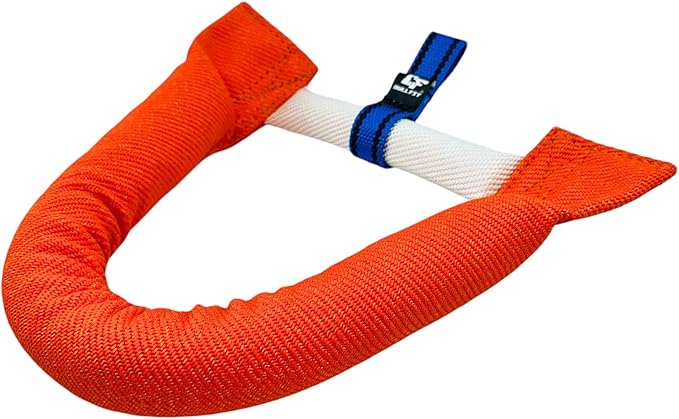 Bull Fit Horseshoe Dog Bite Tug Toy - Tug of War Dog Toy for 2 Dogs to Play - Made of Durable & Tear-Resistant French Linen - Safe, Wide & Comfortable Grip - Ideal for Medium to Large Breed Training