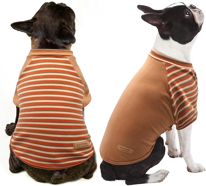 KYEESE 2Pack Dog Sweater Pullover Cat Sweaters Comfy Dog Sweaters for Small Dogs Male Stretchy Pet Coat Soft Cat Clothes Dogs Sweatshirt with Sleeves Lightweight Puppy Fleece Sweater for Cold Weather