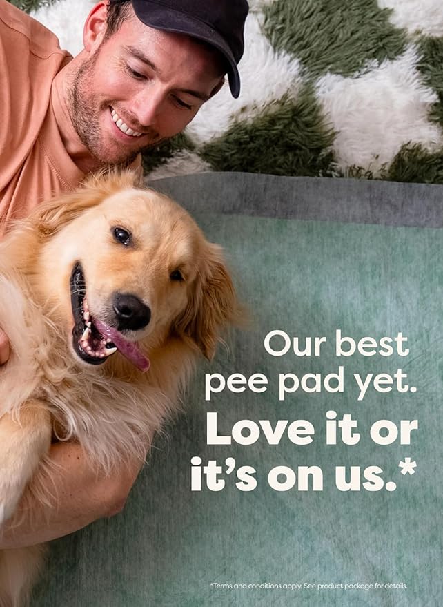 Earth Rated Max Absorbency Puppy Pee Pads for Dogs Absorbs 2X Faster & 2X More, Leak-Proof Odor-Free Potty Training Wee Wee Pad, Unscented, Large, 22” x 23”, 75 Count