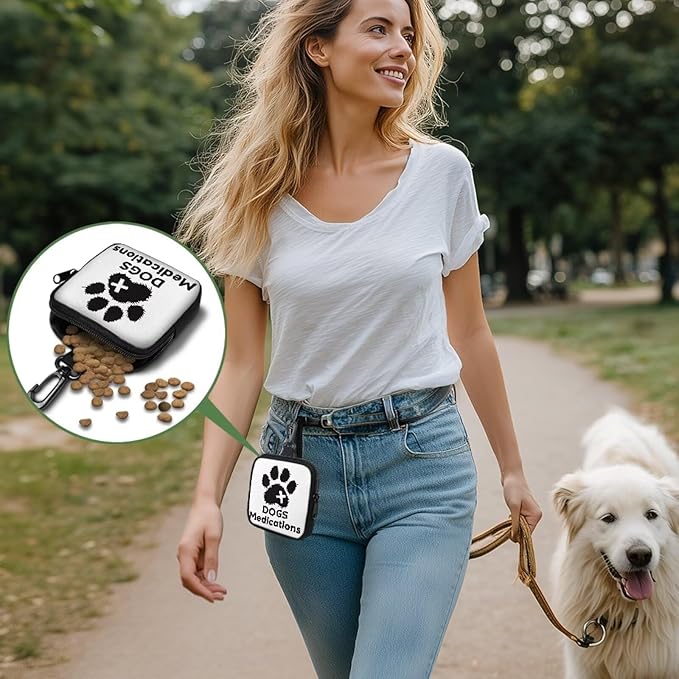 KEIAHUAN Dog Treat Bag Dogs Training Treat Pouches Dogs Walking Bag Travel Medicine Pockets Pet Feed Snack Reward Pocket for Pet Travel Or Outdoor Use