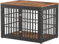 42 Inch Heavy Duty Dog Crate Furniture for Large and Medium Dogs, Decorative Pet House End Table, Wooden Cage Kennel Furniture Indoor, Rustic Brown
